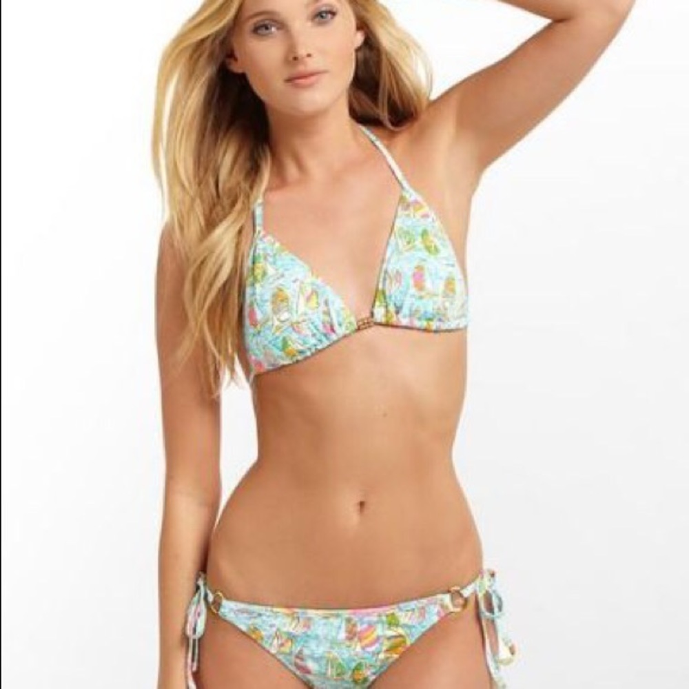 Lilly Pulitzer You Gotta Regatta XS Bikini Set EUC